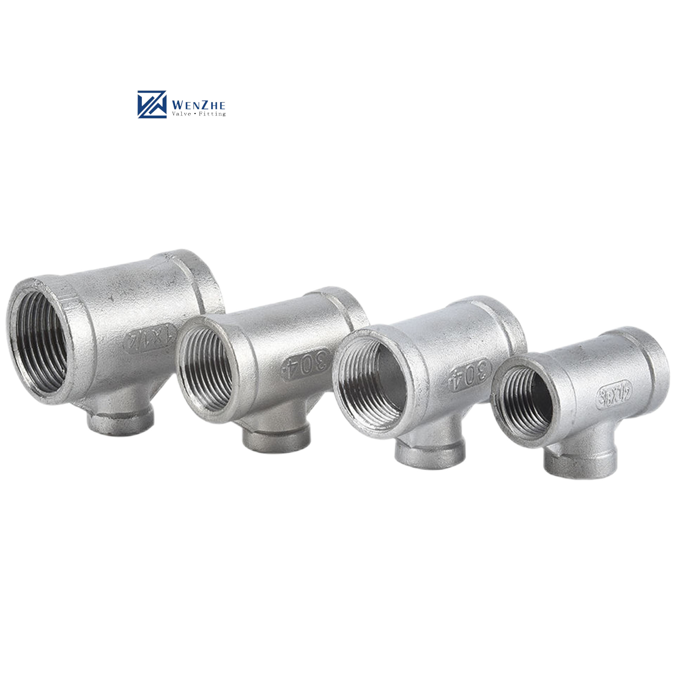 Нержавеющая сталь 304 316 ss 1 дюйм DN25 BSPT NPT фитинги для труб с резьбой 3-сторонний Тройник