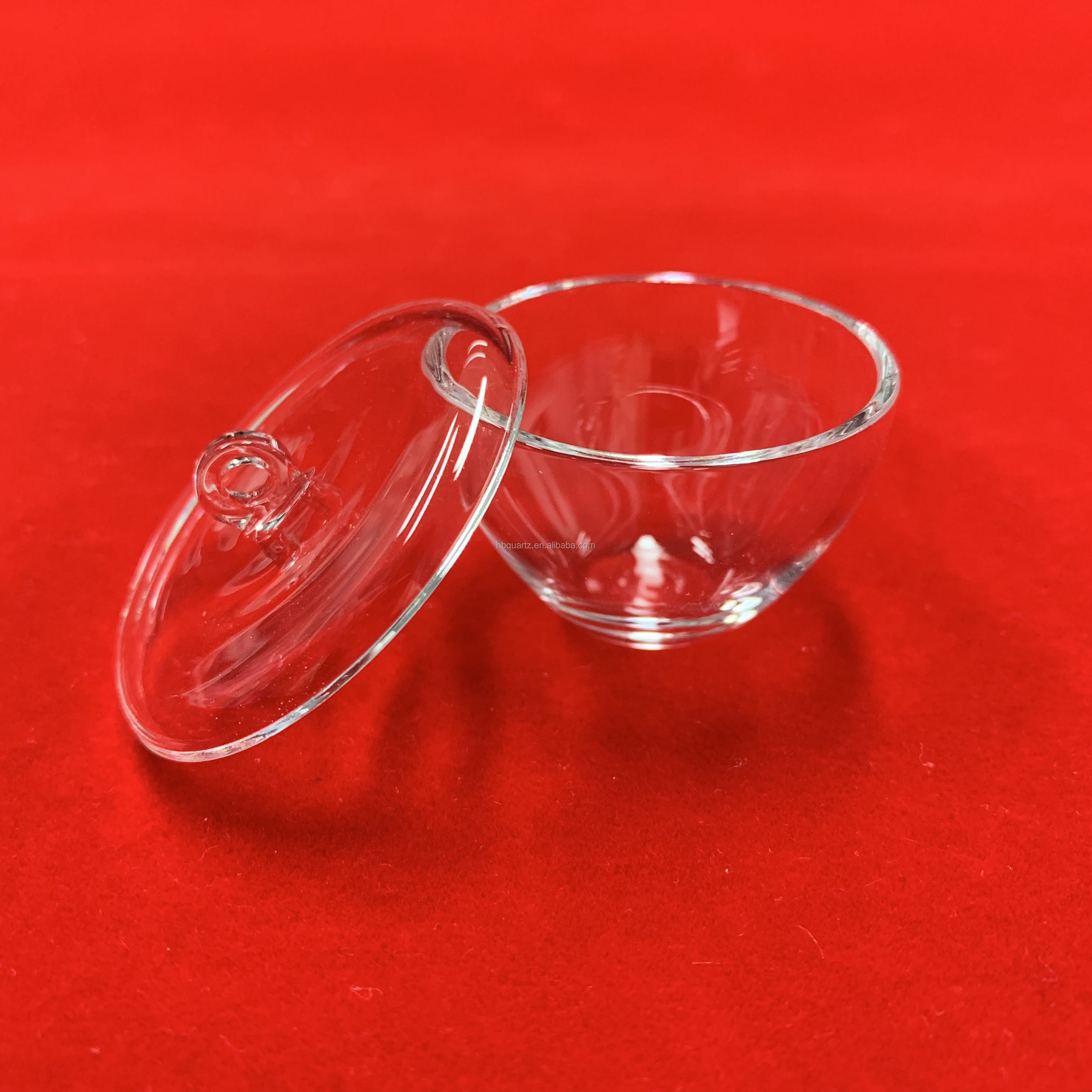 High purity 17ml clear silica quartz crucible with cover
