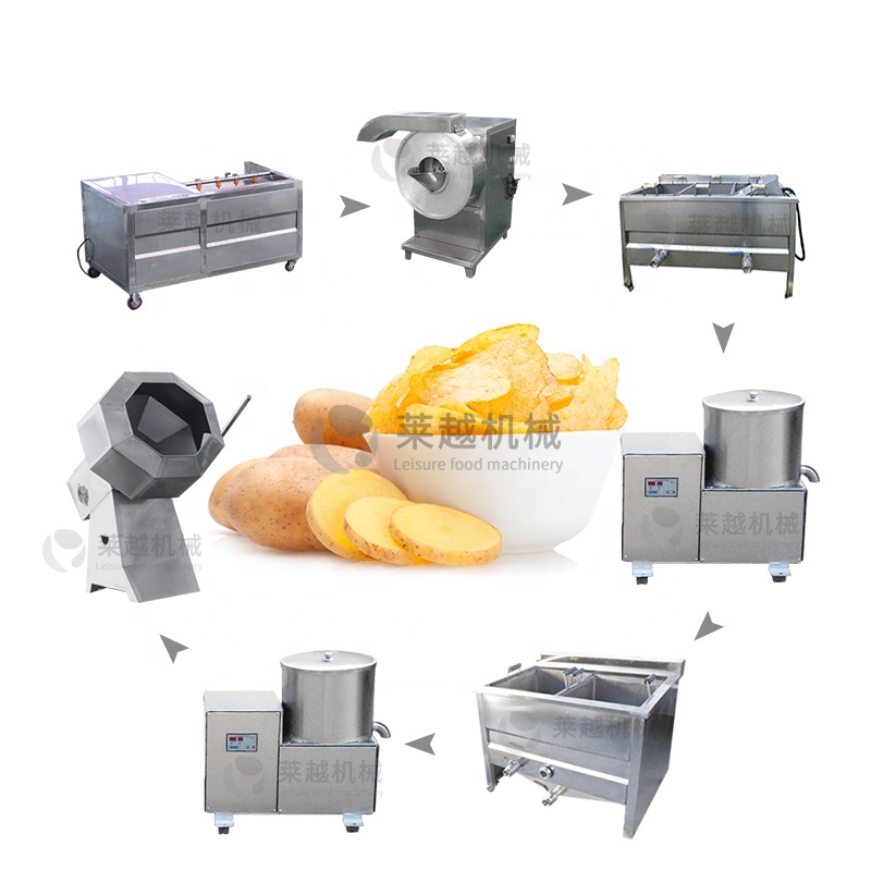 Leisure top-ranking supplier potato chips making machine french fries production line for potato