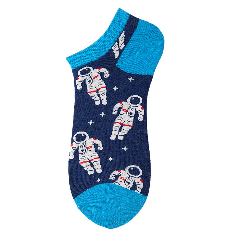 LOW MOQ New Arrival happy cartoon Colorful men and women ankle Socks