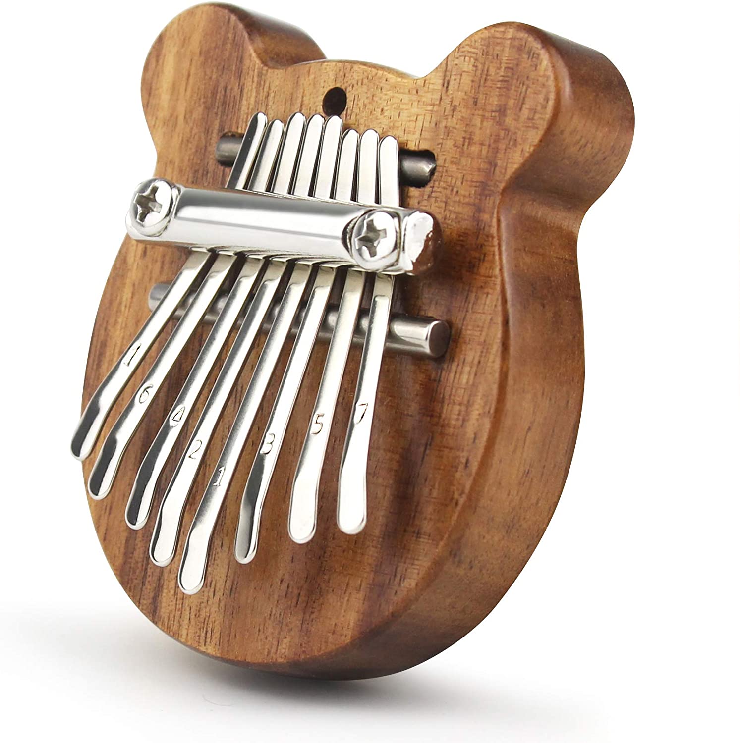 Portable 8 Keys Kalimba Thumb Piano Mini Bear Shape Finger Piano Gift For Kids