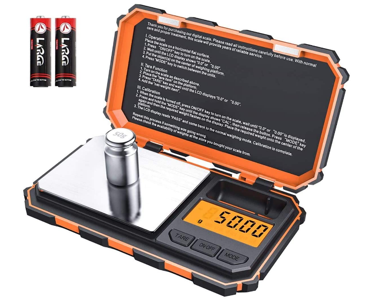 Digital Scale, 6 Units Conversion, LCD Back-Lit Display, Use for Jewelry/Medicine/Food/Powder(Battery Included)