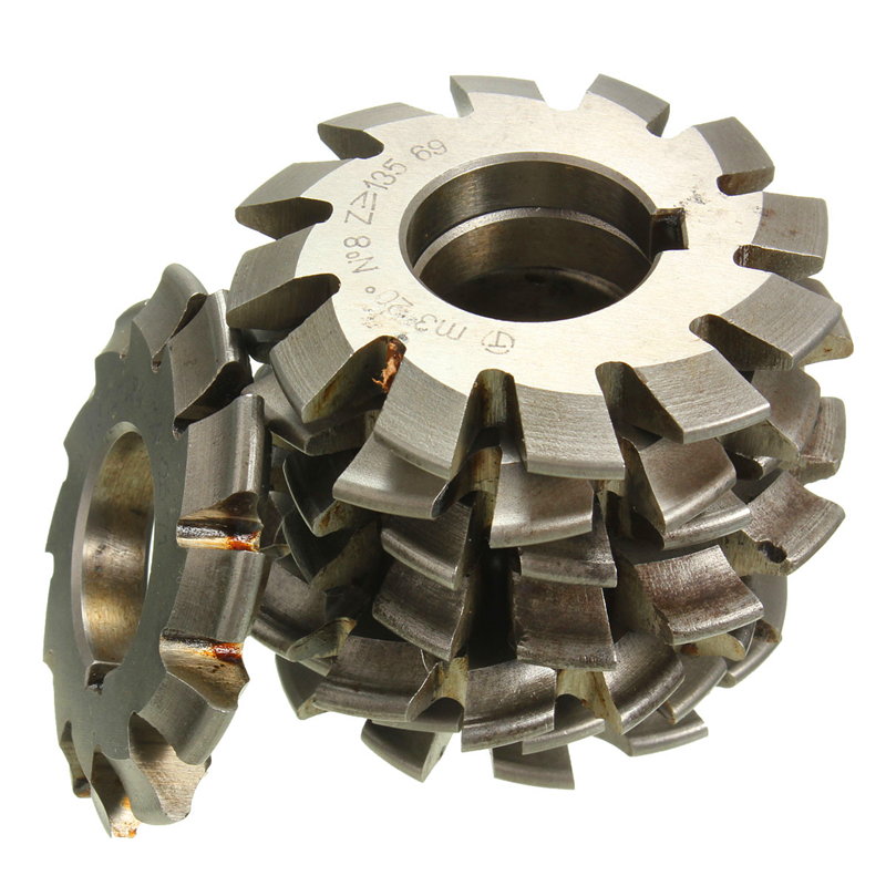 Gear Cutting Tools Module0.3 -M4.5 20 Degrees Bore 22MM #1-8 HSS Involute Fraise Module Gear Milling Cutters