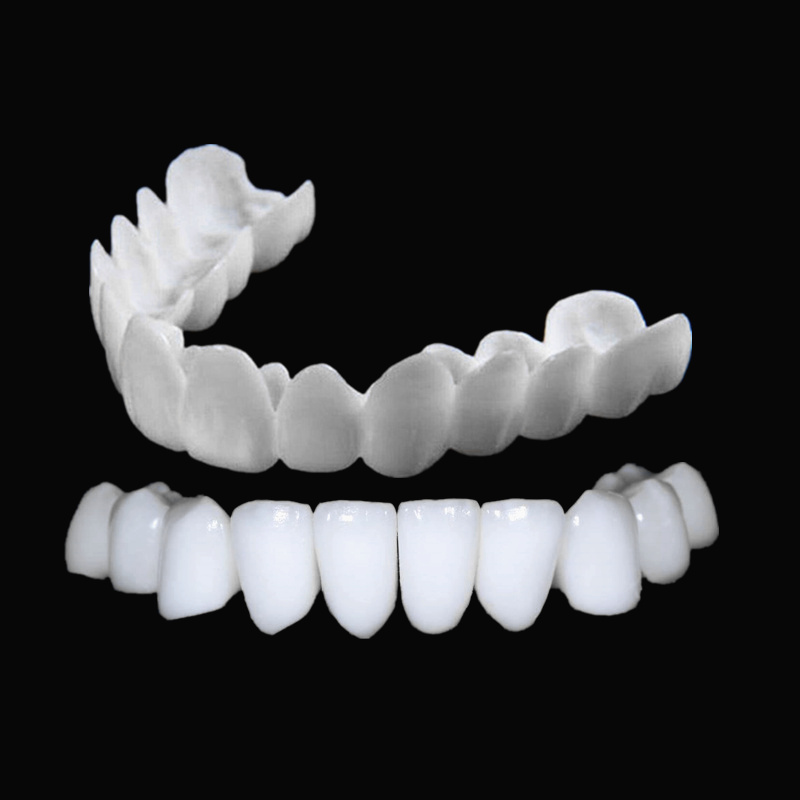 Customized label Vagen friendly Upper and Lower Resin False teeth cover Whitening Confortable kit Denture braces