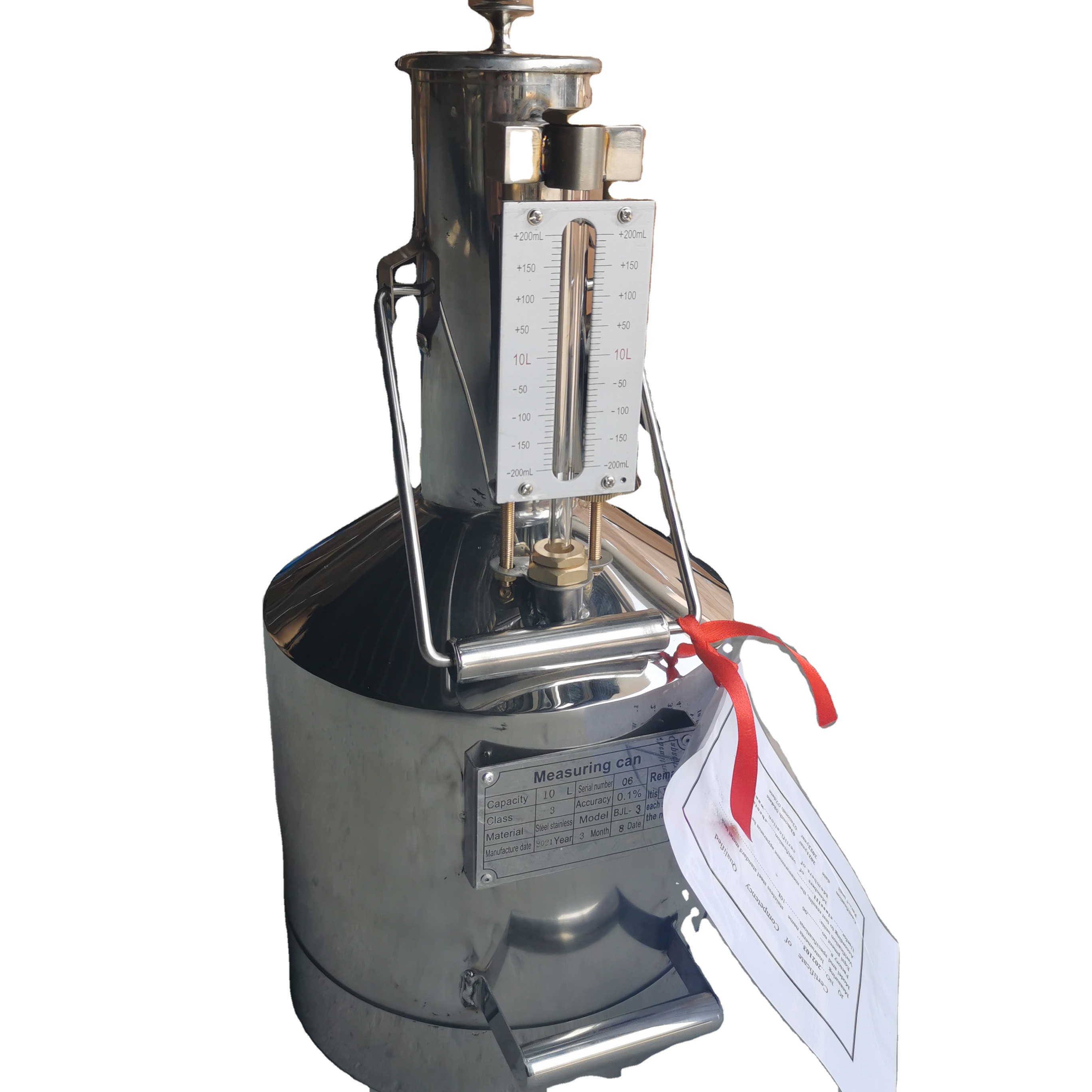 Stainless Steel 20L Standard Fuel Measuring Can Calibrated Prover Tank