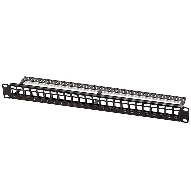 1U 24Port Blank Patch Panel Cat6 Cat6a UTP Patch Panel