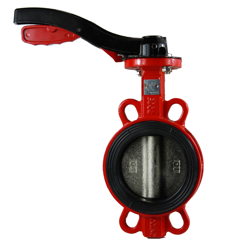 Cast iron cast steel stainless steel wafer type ss disc epdm sealing ring 150lb JIS10K handle butterfly valve