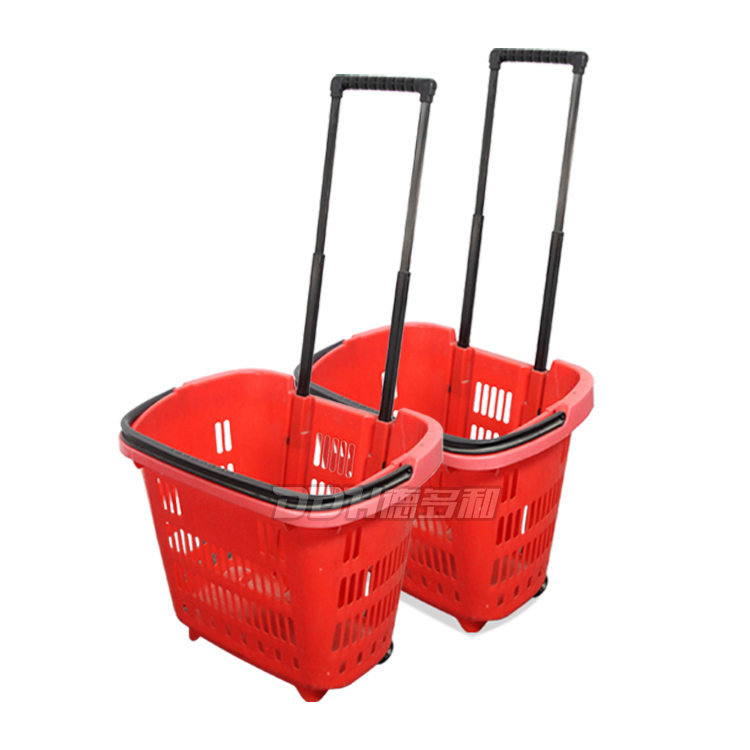 DDH-602 корзина для покупок 2 колеса корзина для супермаркета 30 л корзина для торгового центра