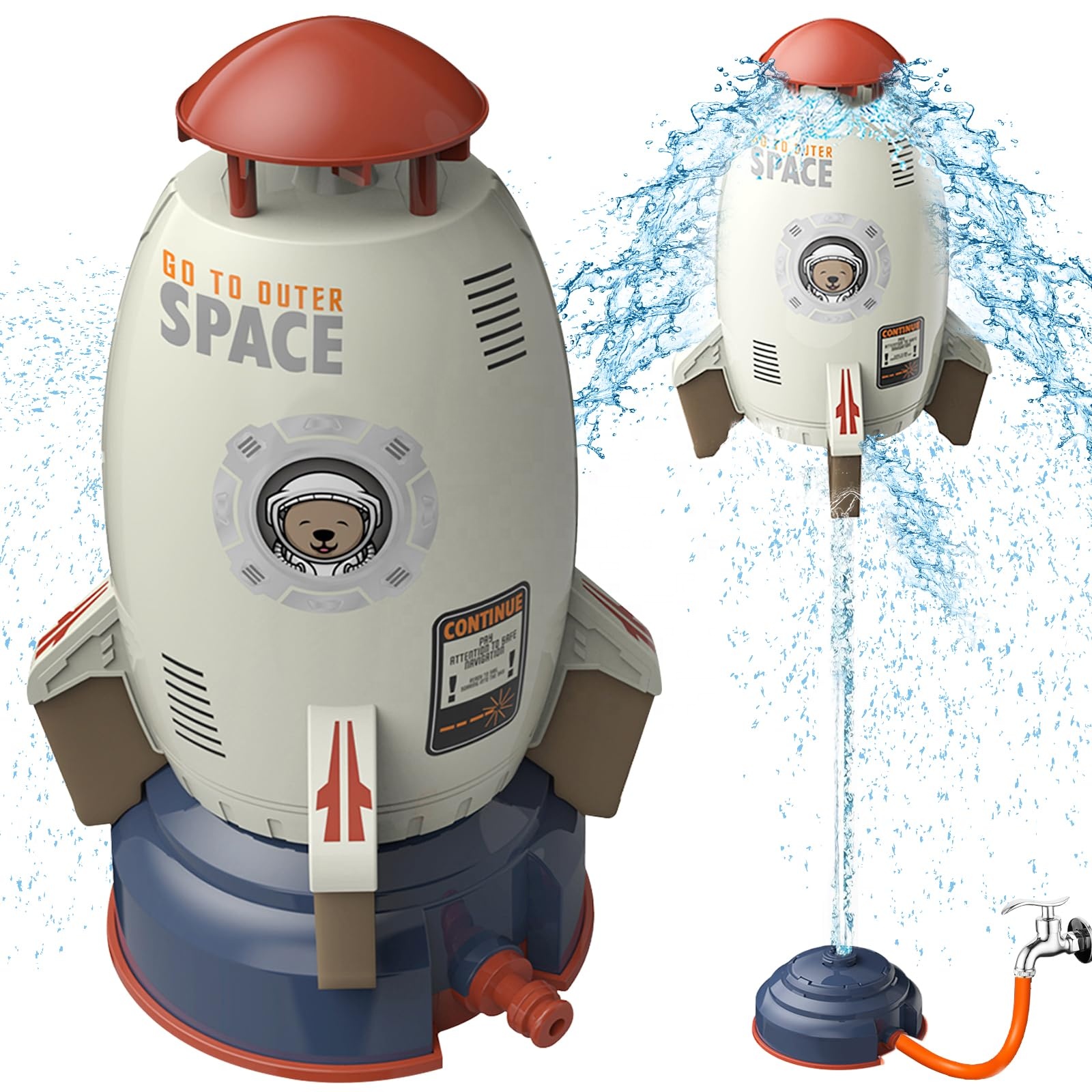 Most Popular Ecommerce Products Flying Sprinkler Rocket Launcher Jet Spray Outdoor Sprinkler Splash Water Toys For Kids