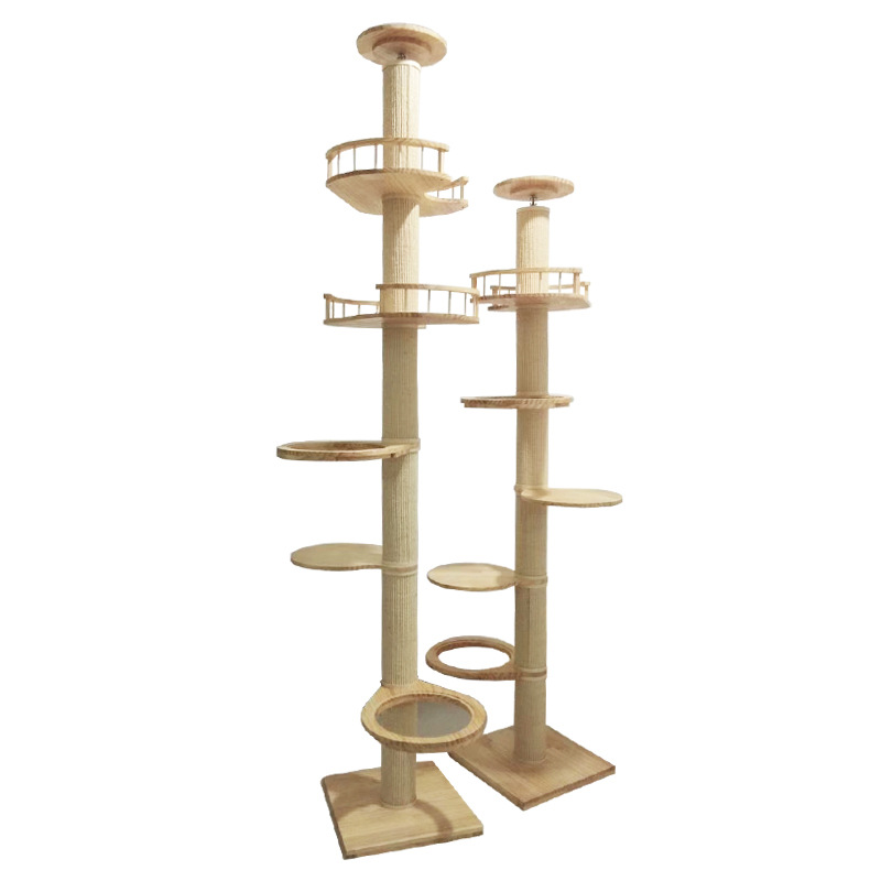Cat Tree Wood Medium Scratch Post Playing Furniture