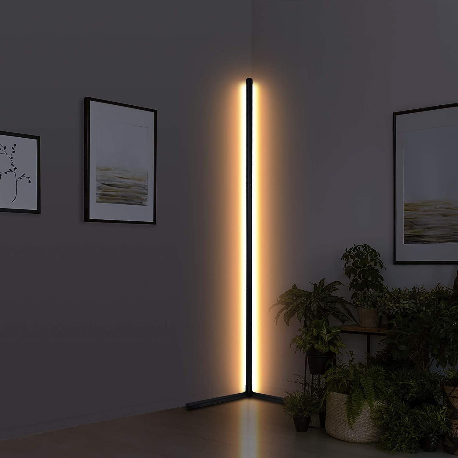 Space saving design nordic modern minimalist smallest adjustable vertical simple rgb led standing corner light floor lamp