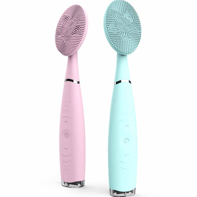 LULA 2021 Handheld Cleansing Brush USB Charging Exfoliating Waterproof Facial Brush Cleansing Instrument Mini Face Cleaner Brush