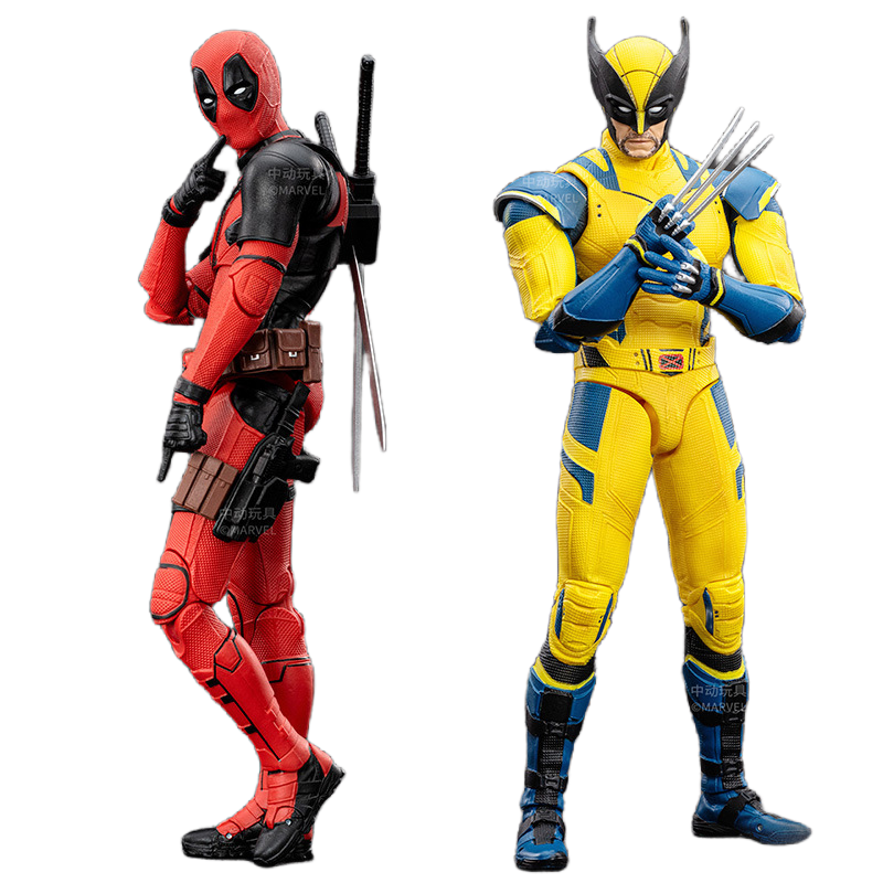 Brand new high quality joint movable anime figures Marvels Movies Deadpools 3 Wolverines and Deadpools Action figures
