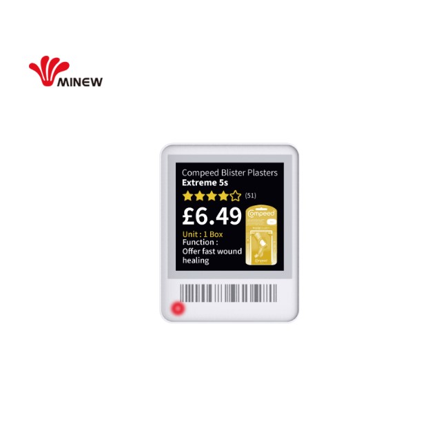 Minew 1,54 дюймовый BLE 5,0 беспроводной e-ink полка этикетка
