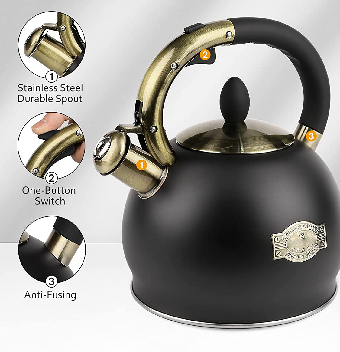 3L Whistling Water Kettle Stainless Steel Stove Top Kettle Whistling Tea Kettle Tea Pot With Cheap Price