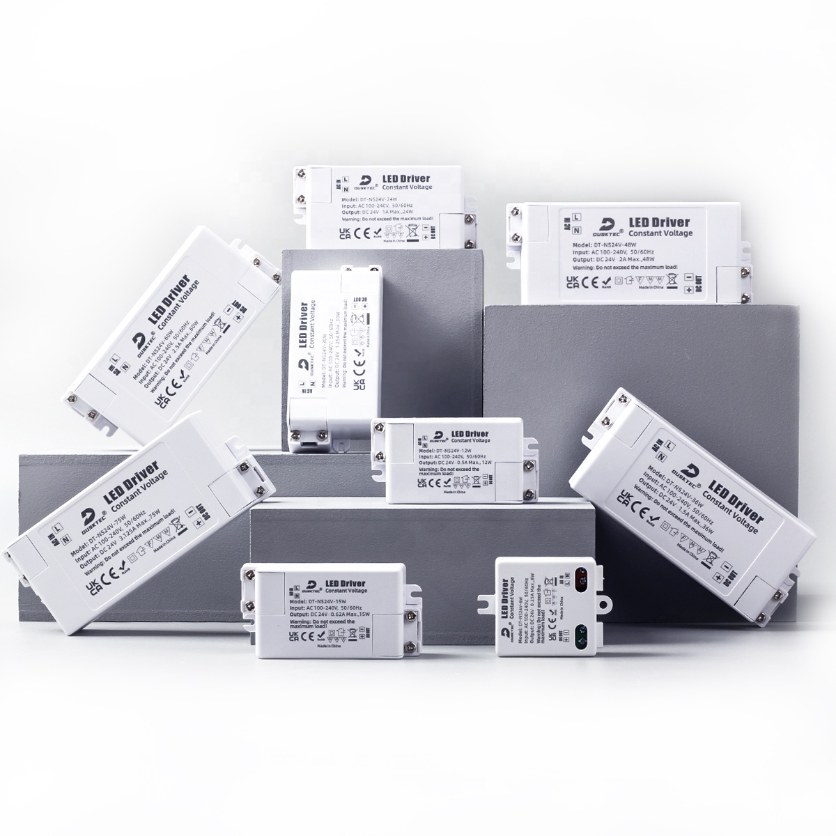 DUSKTEC Mini 6 Вт 12 Вт 15 Вт 24 Вт 30 Вт 36 Вт 48 Вт 60 Вт 75 Вт постоянное напряжение 12 В 24 В постоянного тока Светодиодный драйвер для низкого напряжения освещения