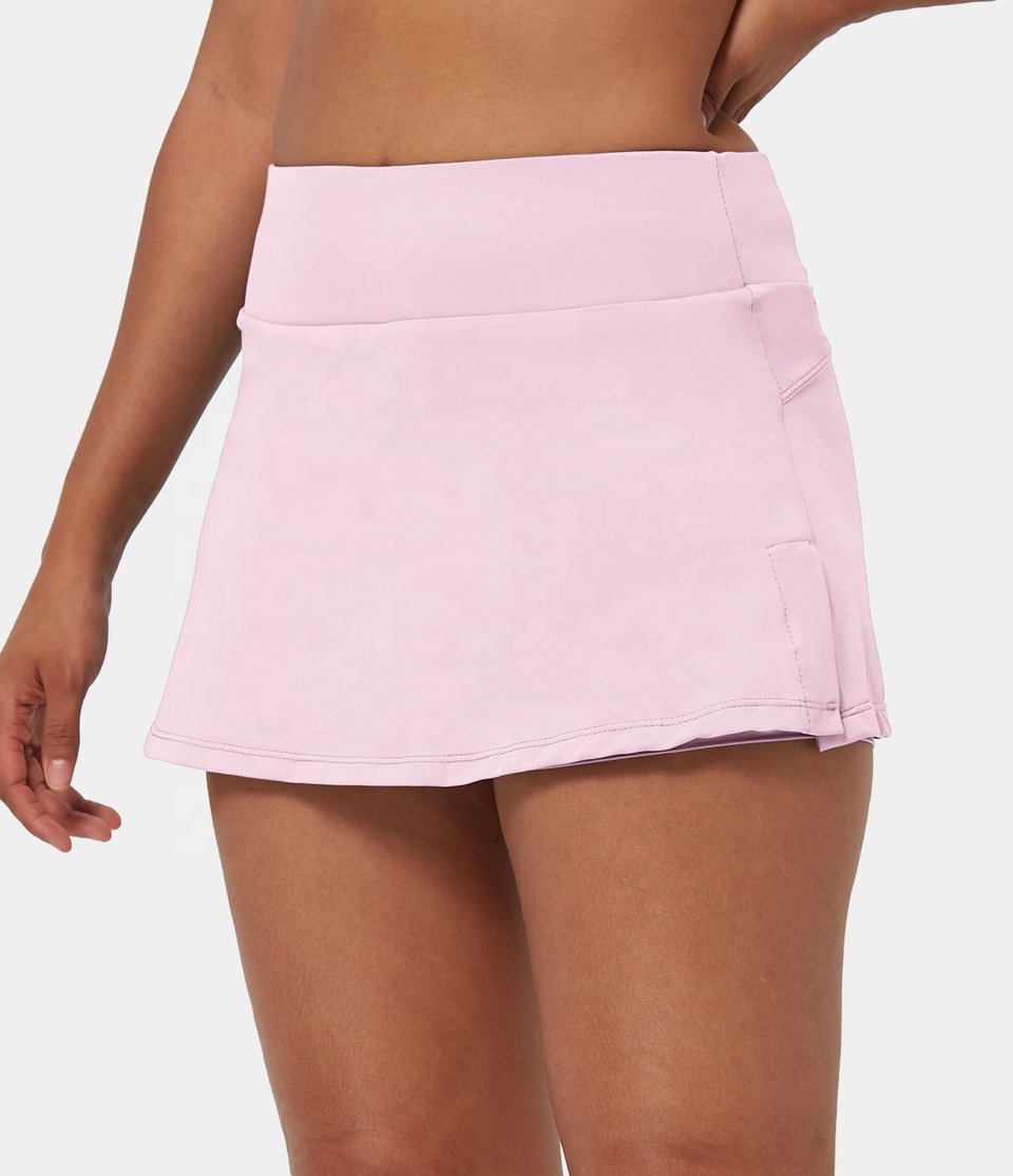 low moq sportswear breathable solid fitness gym yoga outdoor activity casual skirts elastic sexy girl women tennis skirt