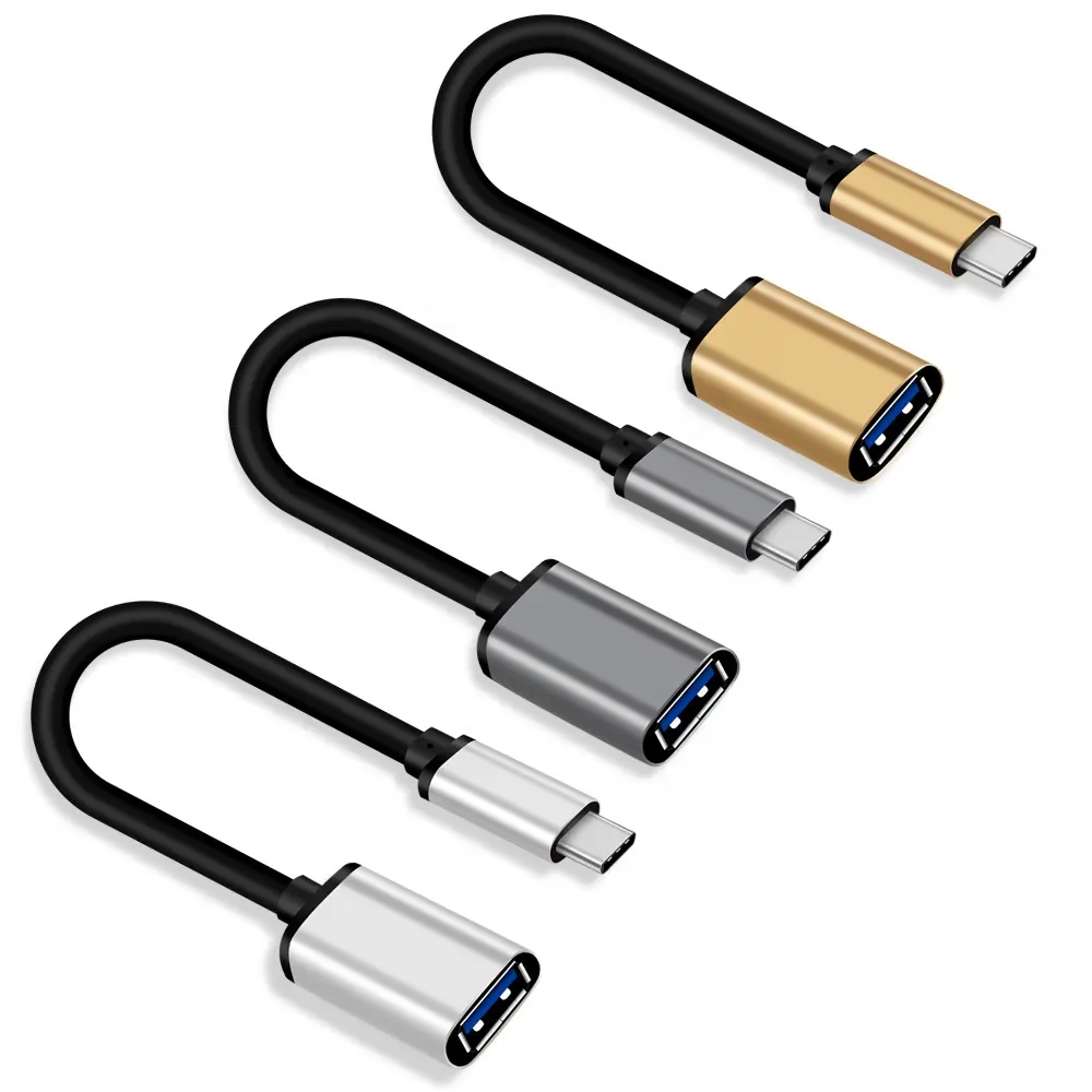 Quality USB C OTG Adapter USB C 3.2 Gen1 for Samsung S20 S21 Thunderbolt 3 to USB 3.0 Female Cable compatible with Mac Pro