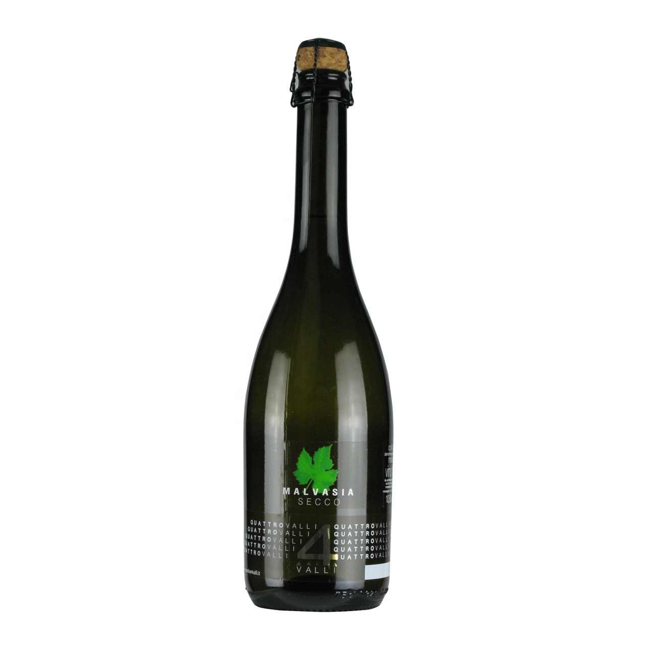 Итальянское Сверкающее белое вино Malvasia Secco C.P. DOC Friz 4 Valli 750 мл для оптового экспорта