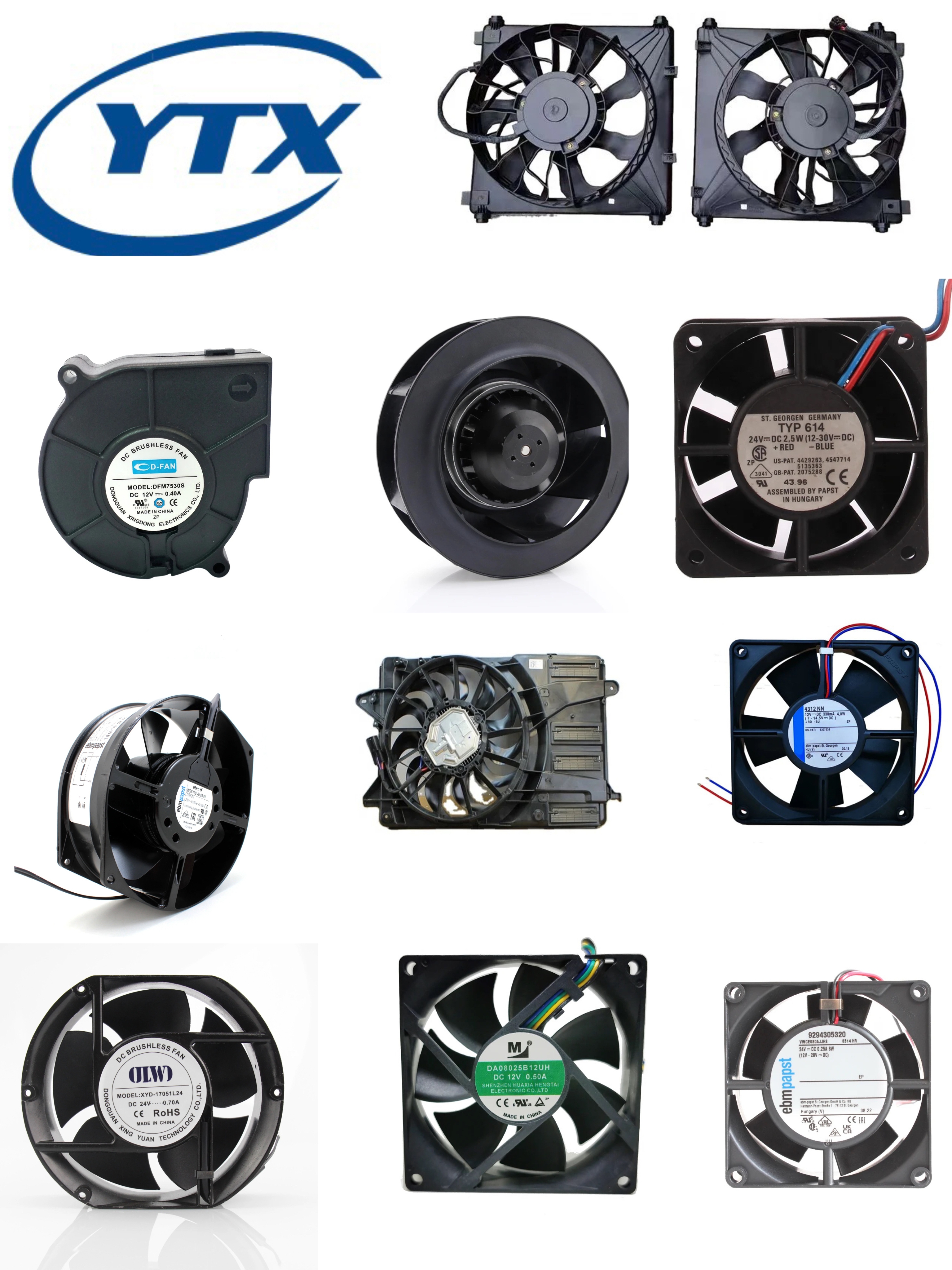 CFM-8025C-225-290-20 Automobile radiator condense fansCooler motorCentrifugal blower