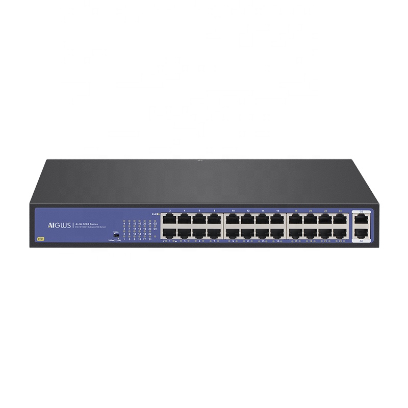 Original sales gigabit uplink Ethernet PoE switch 24 ports for PC  PoE IP camera