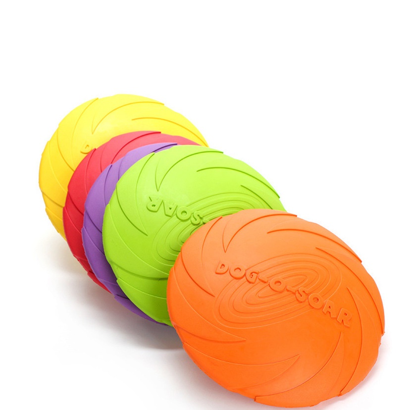 Indestructible Training Safe Non Toxic Pet Rubber Dog Interactive Toy Flying Disc