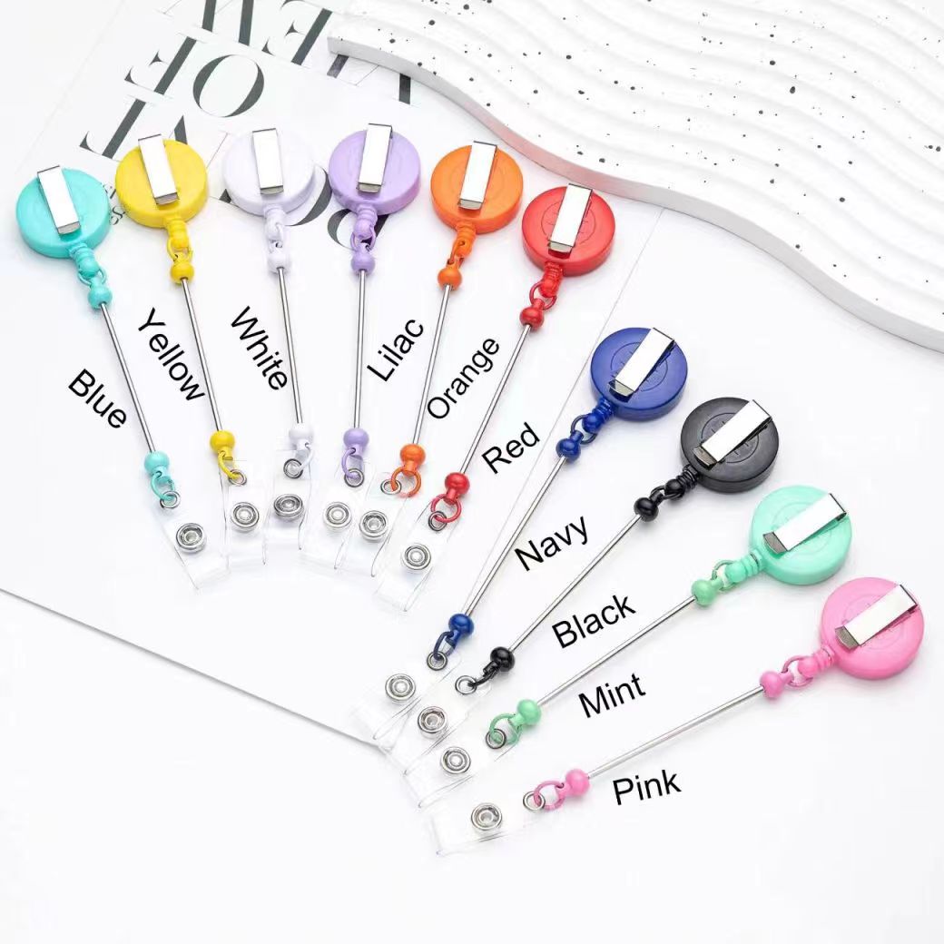Wholesale the latest retractable buckle name card Crocodile mouth name card super multi-color non-toxic design DIY production