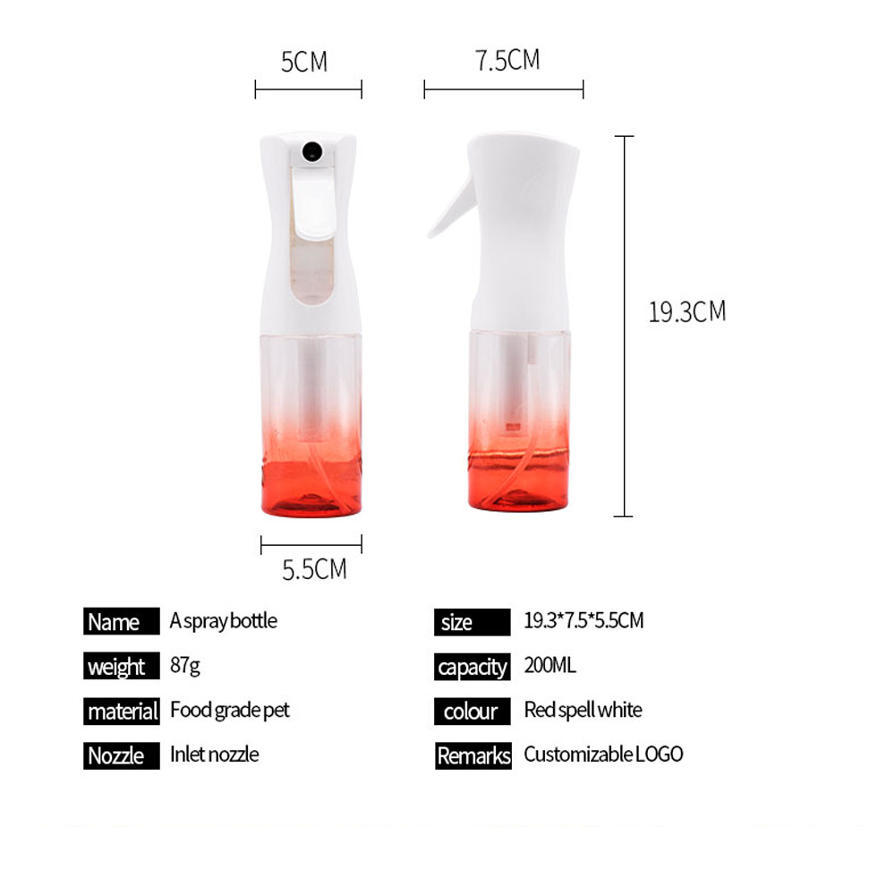 200ML Salon Water Spray Bottle Beauty Hairdressing Fine Mist Water Spray Bottles Long-Lasting High Pressure Spray Bottle