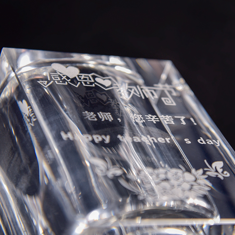 Best china As a gift Direct Sales Low MOQ Custom crystal pen holder decoration