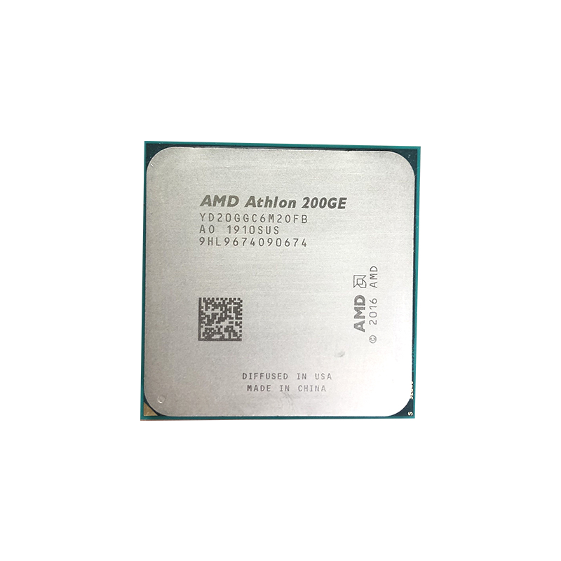 Процессор AMD Athlon 200GE X2 200GE 3,2 ГГц двухъядерный четырехпоточный процессор YD200GC6M2OFB / YD20GGC6M2OFB разъем AM4