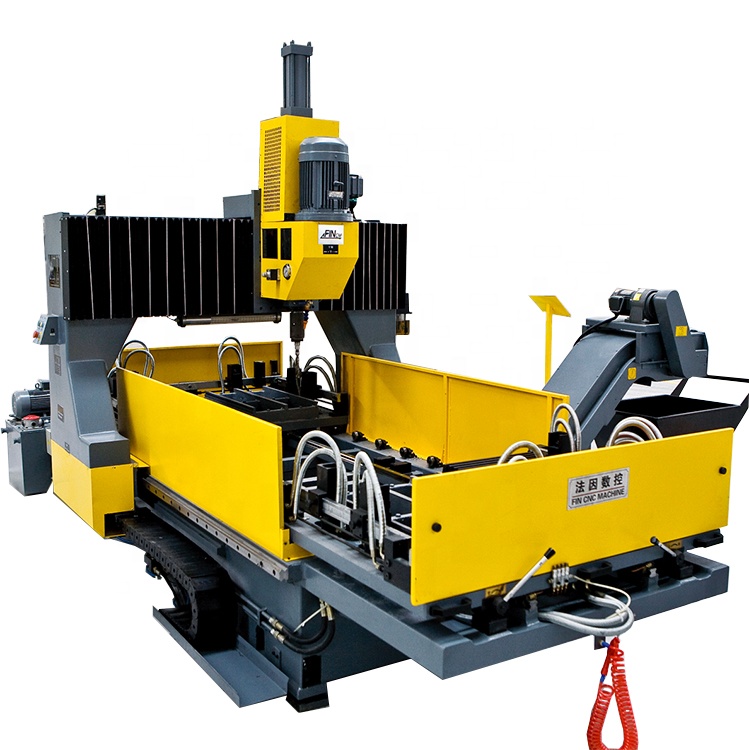 PD16C (1600mm*1600mm*80mm) FINCM Steel Structure Fabrication Hydraulic Gantry Movable Double Steel Plate Drilling Machines