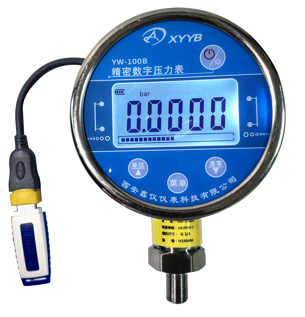Высокоточный цифровой манометр YW-100B хранения данных функция экспорта 4-20mA / RS485