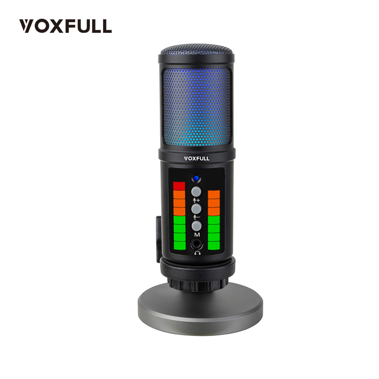 Профессиональный USB компьютерный микрофон RGB игровой микрофон Настольный конденсаторный микрофон