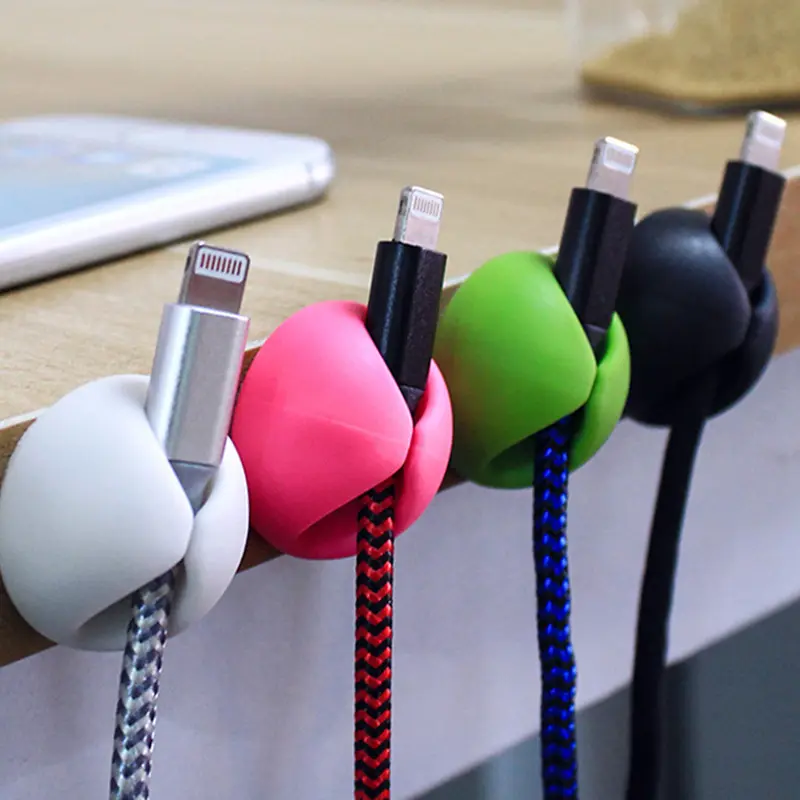 TPR material multi-hole computer desk carding data cable charging cable color clip