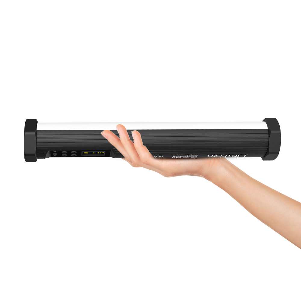 LituFoto New design Handheld Portable USB Rechargeable Remote Control RGB LED Tube Live photography Video Light