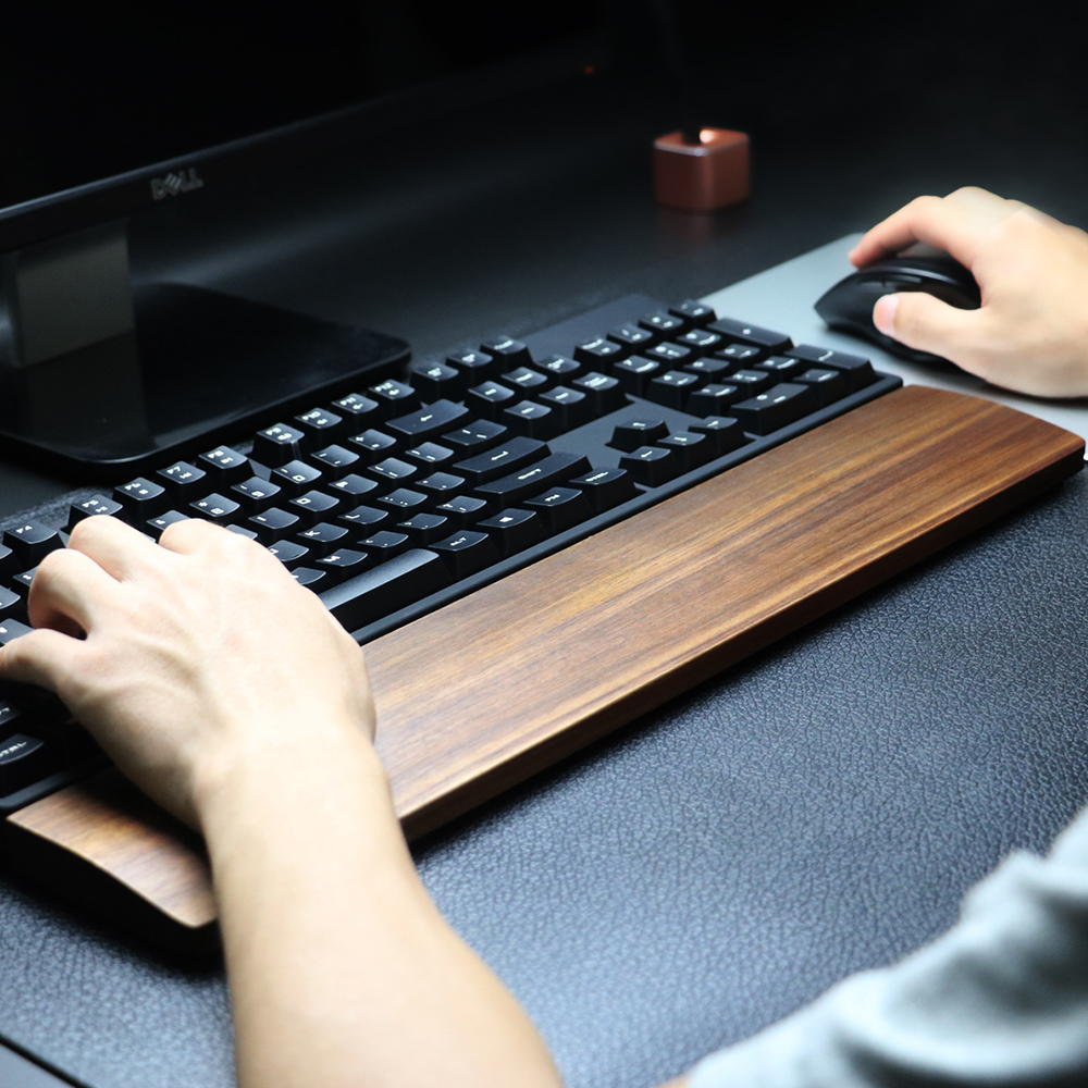 Vaydeer OEM эргономичный игровой стол клавиатура для запястий клавиатура поддержка запястья руки коврик из орехового дерева деревянная клавиатура для запястий