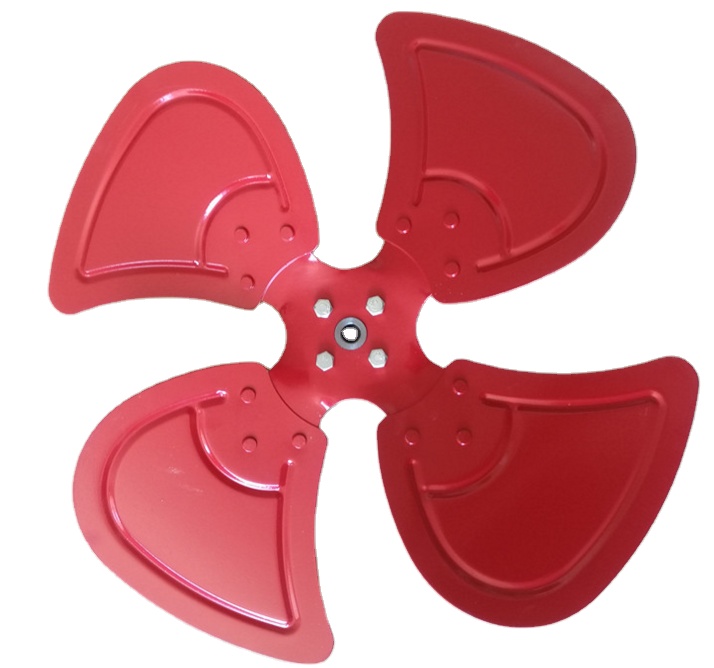Customized metal electric motor air conditioner Aluminium Fan Blade with powdercoating
