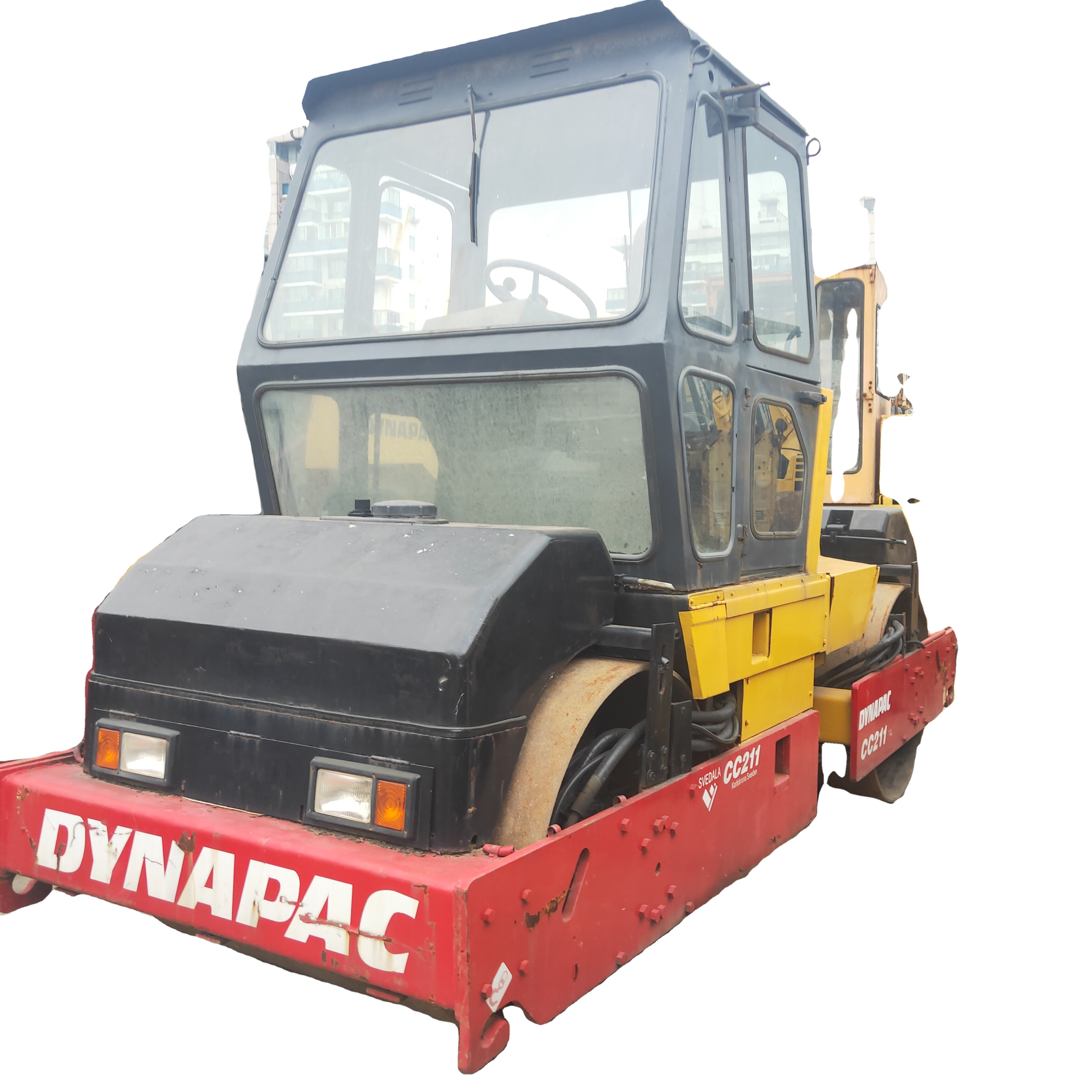 Used Dynapac cc211 Road Construction Machinery Single Drum Vibratory Road Roller Compactor Three Wheel Vibratory Smooth Roller