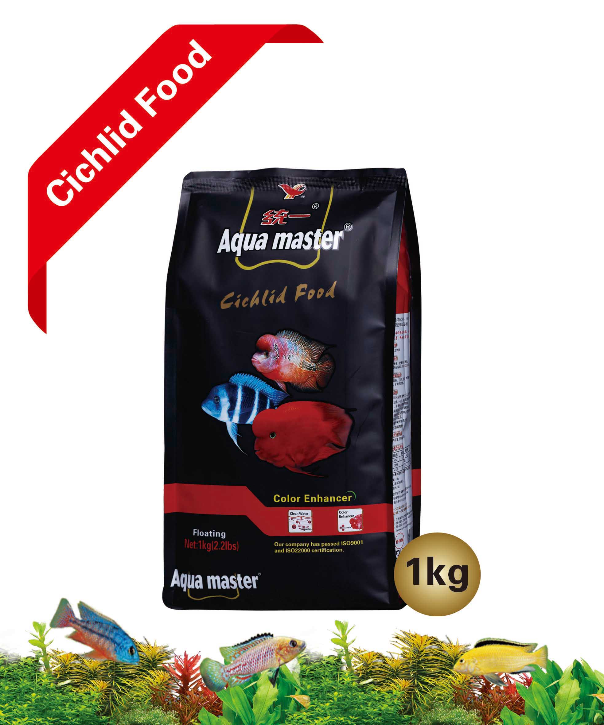 Aqua master, красная рыба-попугай и корм-цихлида, цветной усилитель, высокий уровень белка и астаксантин-1 кг (м)