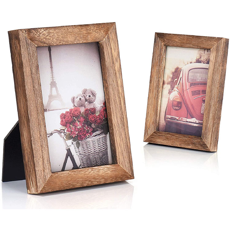 Bestsellers Carbonized black Paulownia desktop Wall hanging solid wood photo frame