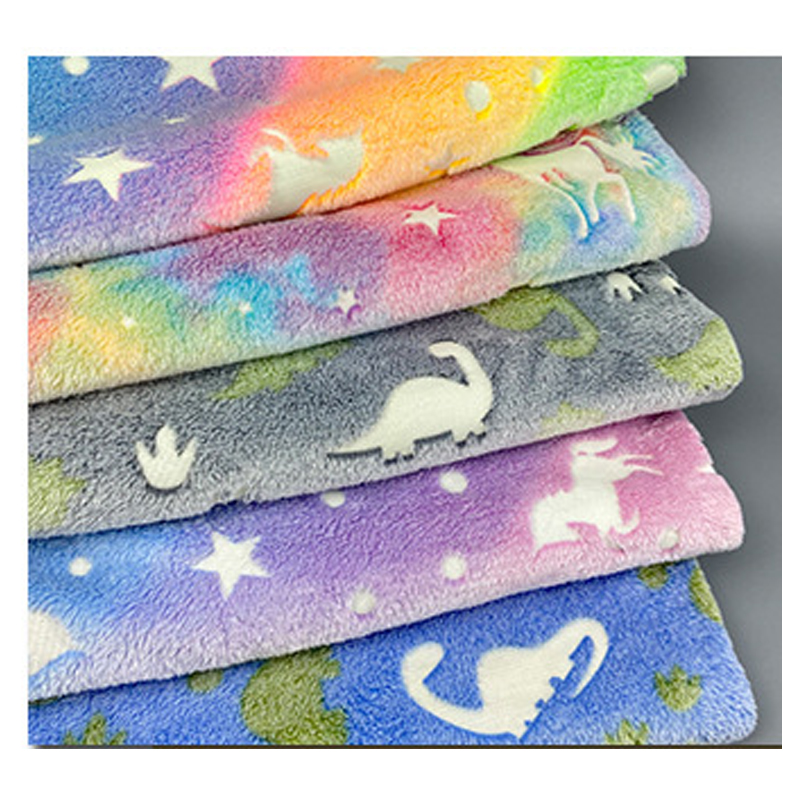 Luminous Luminous Warm Anti Pilling Unicorn Printed Polyester Flannel Fleece Fabric For Blanket
