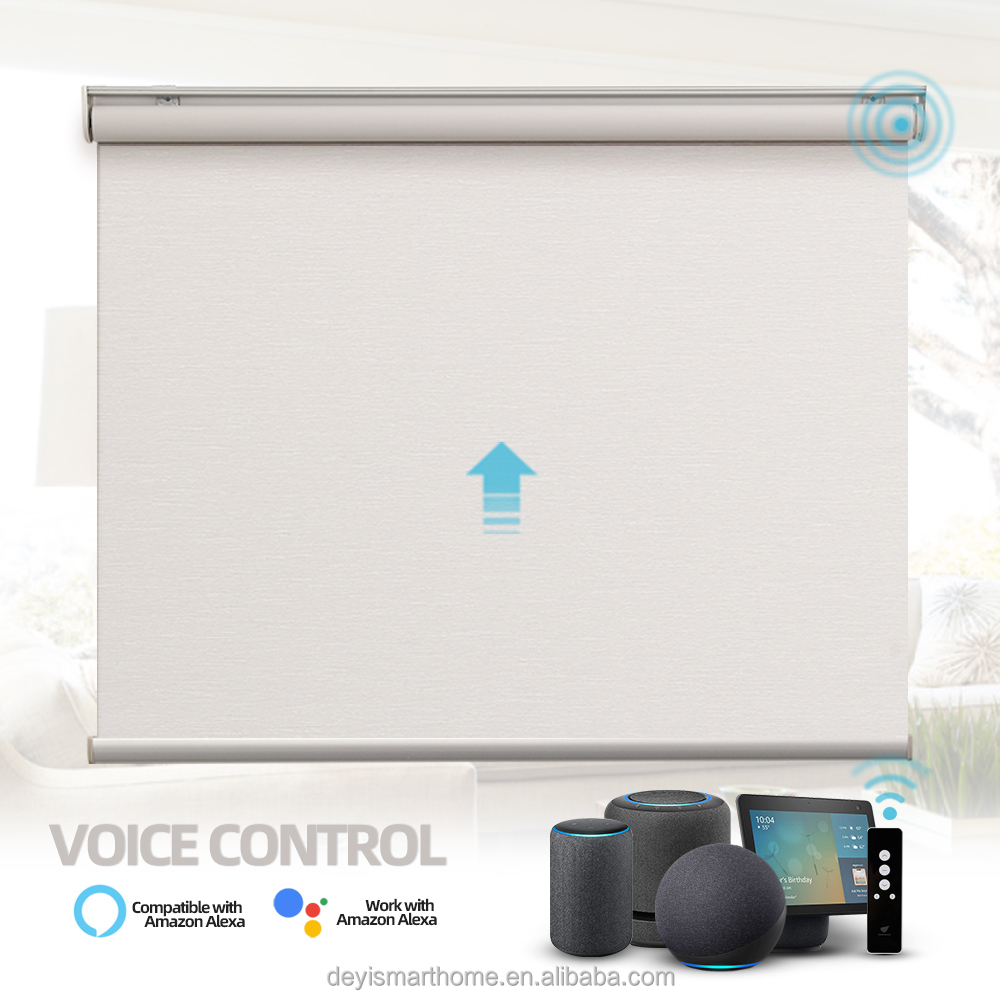 Роликовые жалюзи Deyi Smart Alexa Google Tuya, шторы zigbee с моторизованным затенением на батарейках