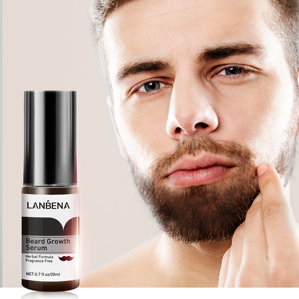 LANBENA лучший быстрый рост масла для бороды сыворотка растительный экстракт Бесплатная доставка