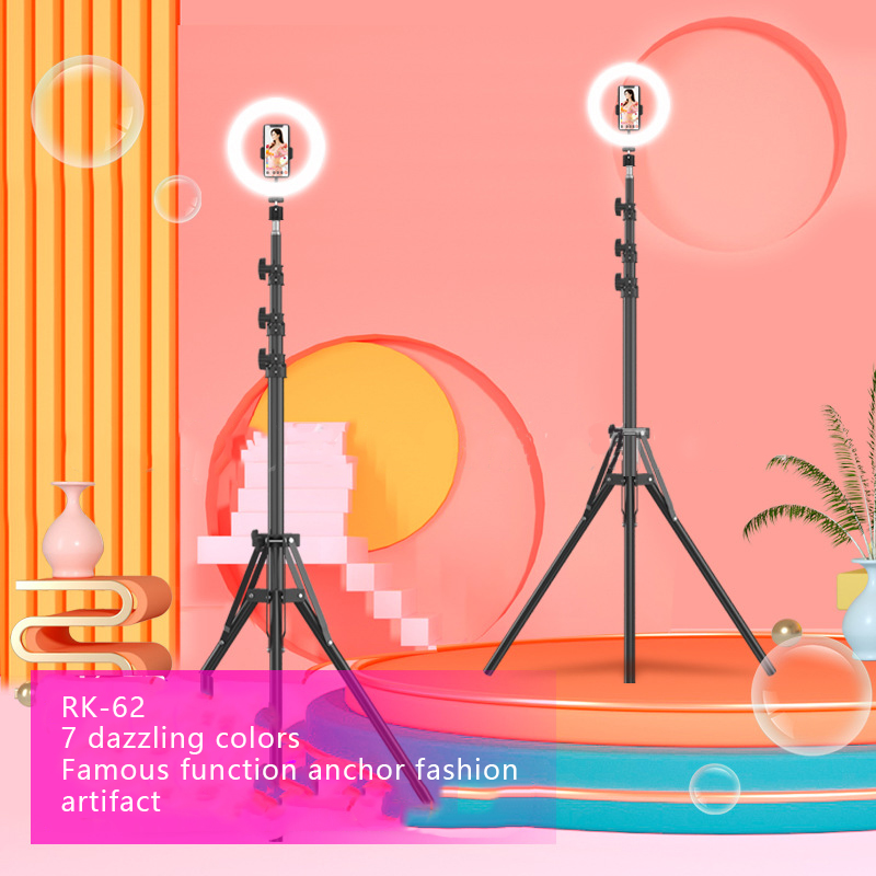 Dimmable 7 Inch 16 color Photography Lighting Led RGB Ring Light selfie ring light with tripod stand