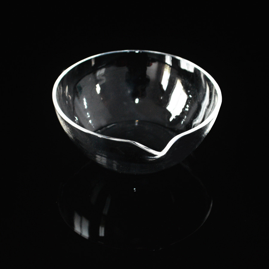 HF Lab Glassware Transparent Quartz Evaporating Dish with Spout