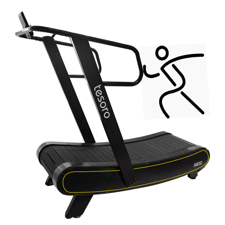 woodway eco-friendly curve treadmill for sale curved running machine Top quality commercial gym equipment manual treadmill