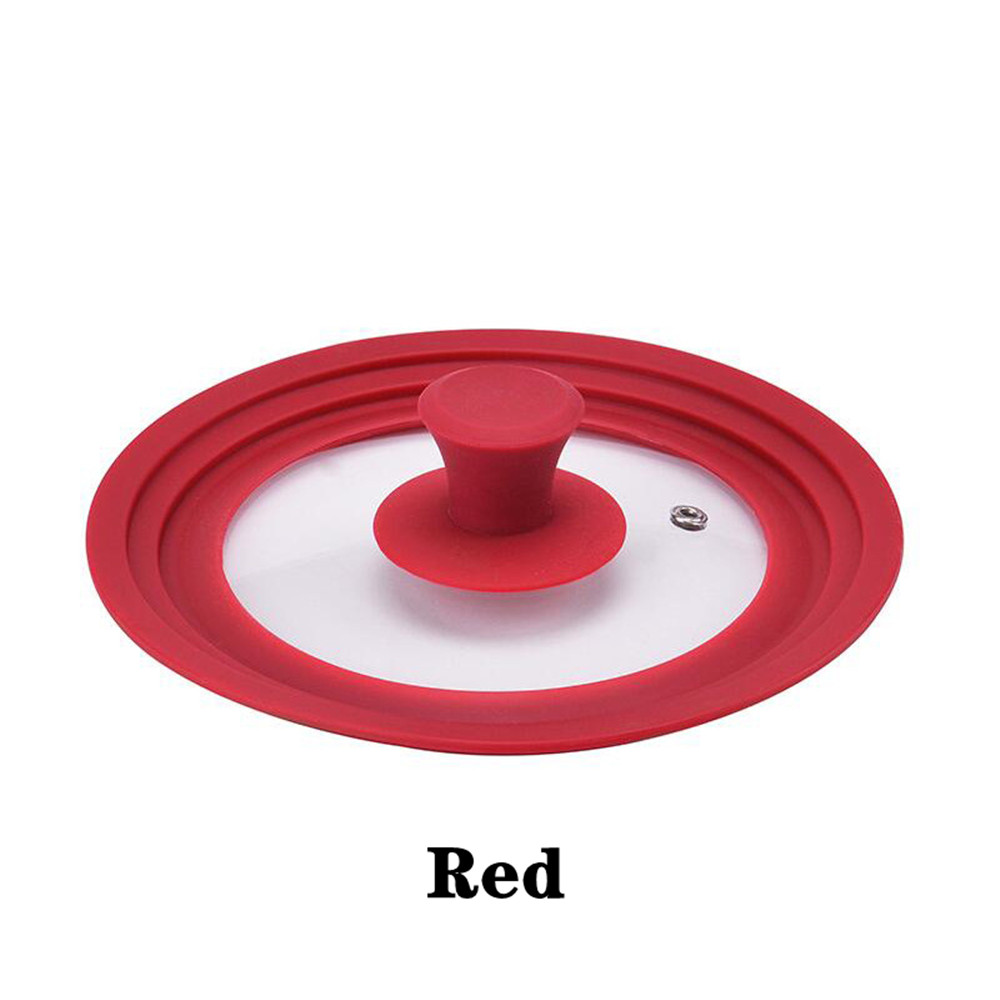 Frying Wok Pan with Lid 28-30-32cm Glass Cover Covers Glass Round Lid Silicone Glass Pan Covers