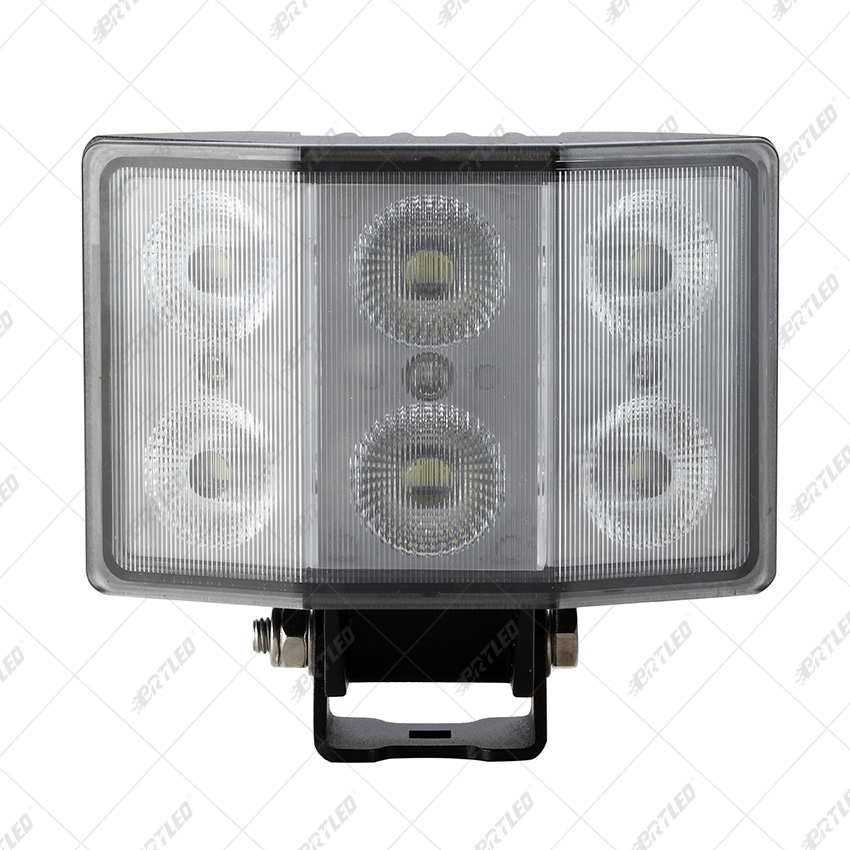 Flood beam 12V 24V 60W wateproof PC lens curved led work light for excavator tractor truck mining