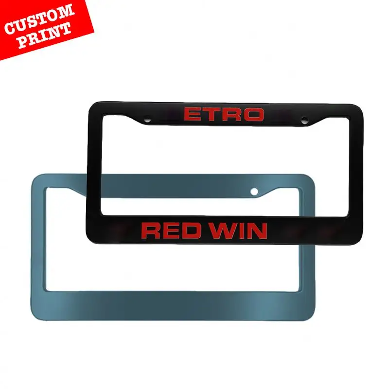 Aluminium Alloy Ot Abs Plastic Raised Logo Custom License Plate Frame Custom Logo License Plate Frame With Logo