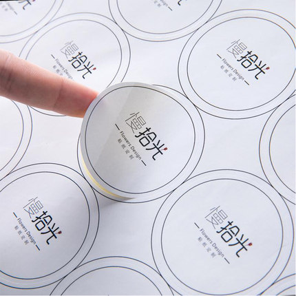 sticker customized printing logo transparent PVC seal printing